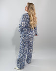 Floral print set  от polyester, изображение на елегантен комплект с цветен принт и комфортен дизайн.
