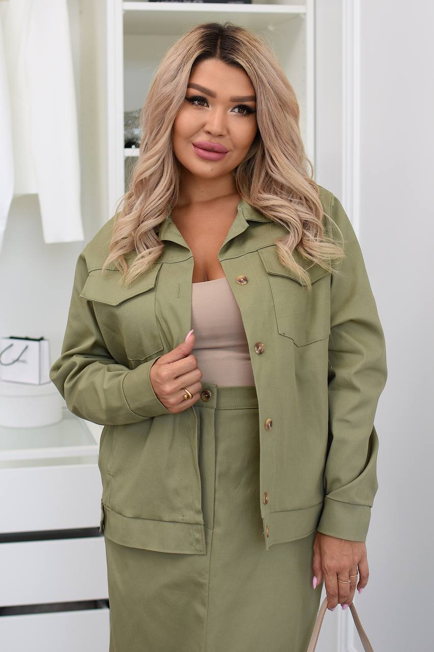 Denim set with a skirt  - Twiggy Shop