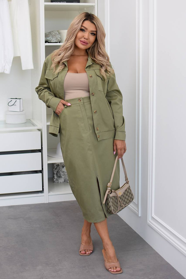 Denim set with a skirt  - Twiggy Shop