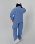 Warm fleece set in polyester and elastane, comfortable for winter days, shown in the image.