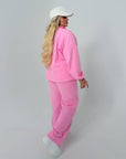 Warm fleece set in polyester and elastane, shown in the image, suitable for winter and cold days.