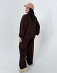 Warm fleece set in polyester and elastane, with bright colours and a comfortable design for winter days.