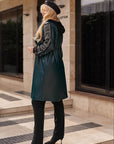 Set: long eco-leather jacket and pants - Twiggy Shop