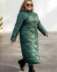 Long nylon coat with a hood  - Twiggy Shop