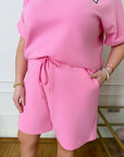 Knit set with shorts, White цвят, 80% cotton и 20% elastane, подходящ за ежедневна носия.