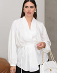 Blusa con cuello en V