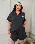 Knit set with shorts, White цвят, 80% cotton и 20% elastane, подходящ за комфортен ежедневен стил.