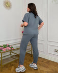 Knit set  със cmес от cotton, elastane и polyester, уup toбен и стиlinen  за ежедневна употреба.