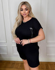 Knitwearен комплект с shorts от polyester, viscose и elastane, изображение на уup toбен и стиlinen  дамски комплект.