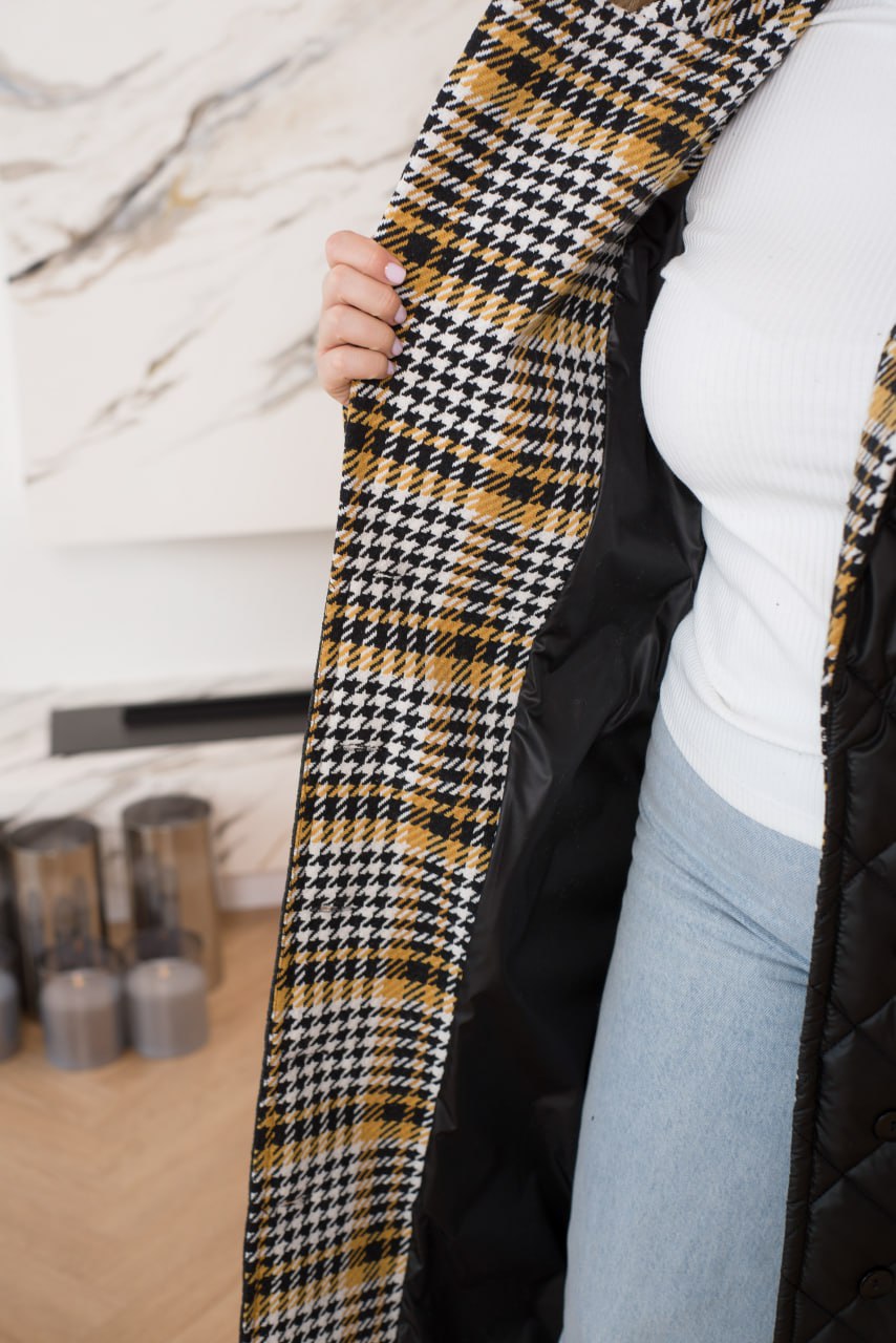 Long nylon coat with a collar  - Twiggy Shop