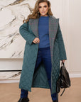 Long nylon coat with a collar  - Twiggy Shop