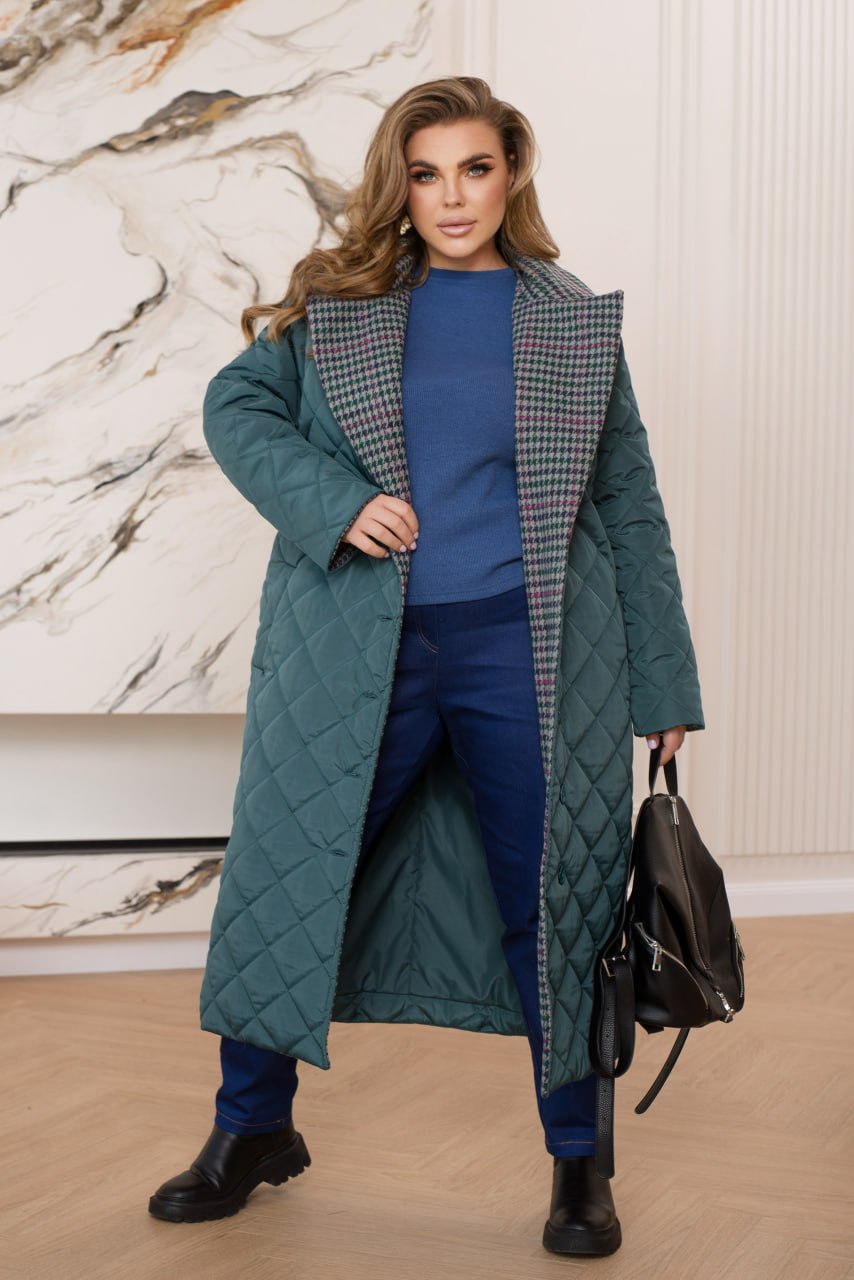 Long nylon coat with a collar  - Twiggy Shop