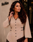 Blouse met statementknopen