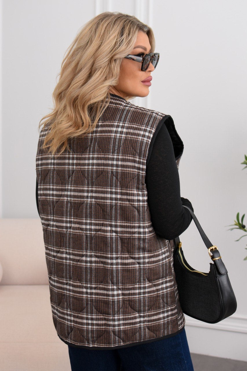 Checkered vest  - Twiggy Shop