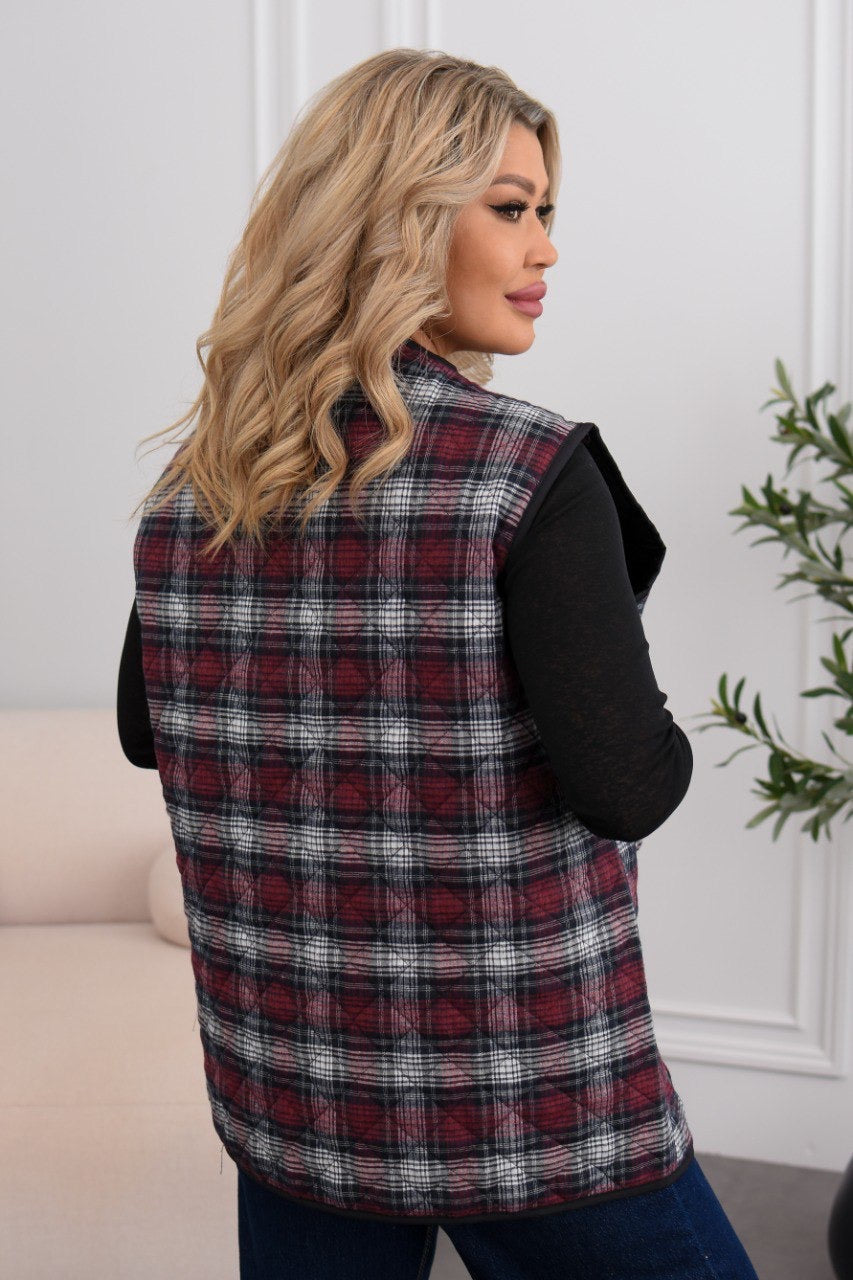 Checkered vest  - Twiggy Shop