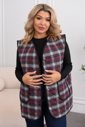 Checkered vest  - Twiggy Shop