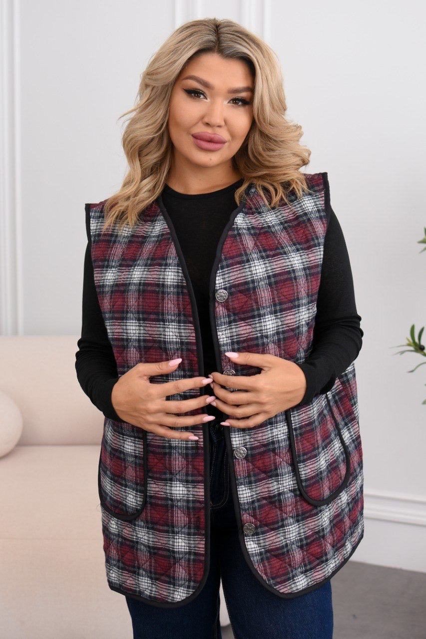 Checkered vest  - Twiggy Shop