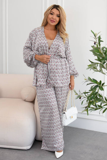 Satin printed set  - Twiggy Shop