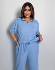 Ribbed knit set  с cotton, spandex и polyester, комфортен и стиlinen  в White цвят.