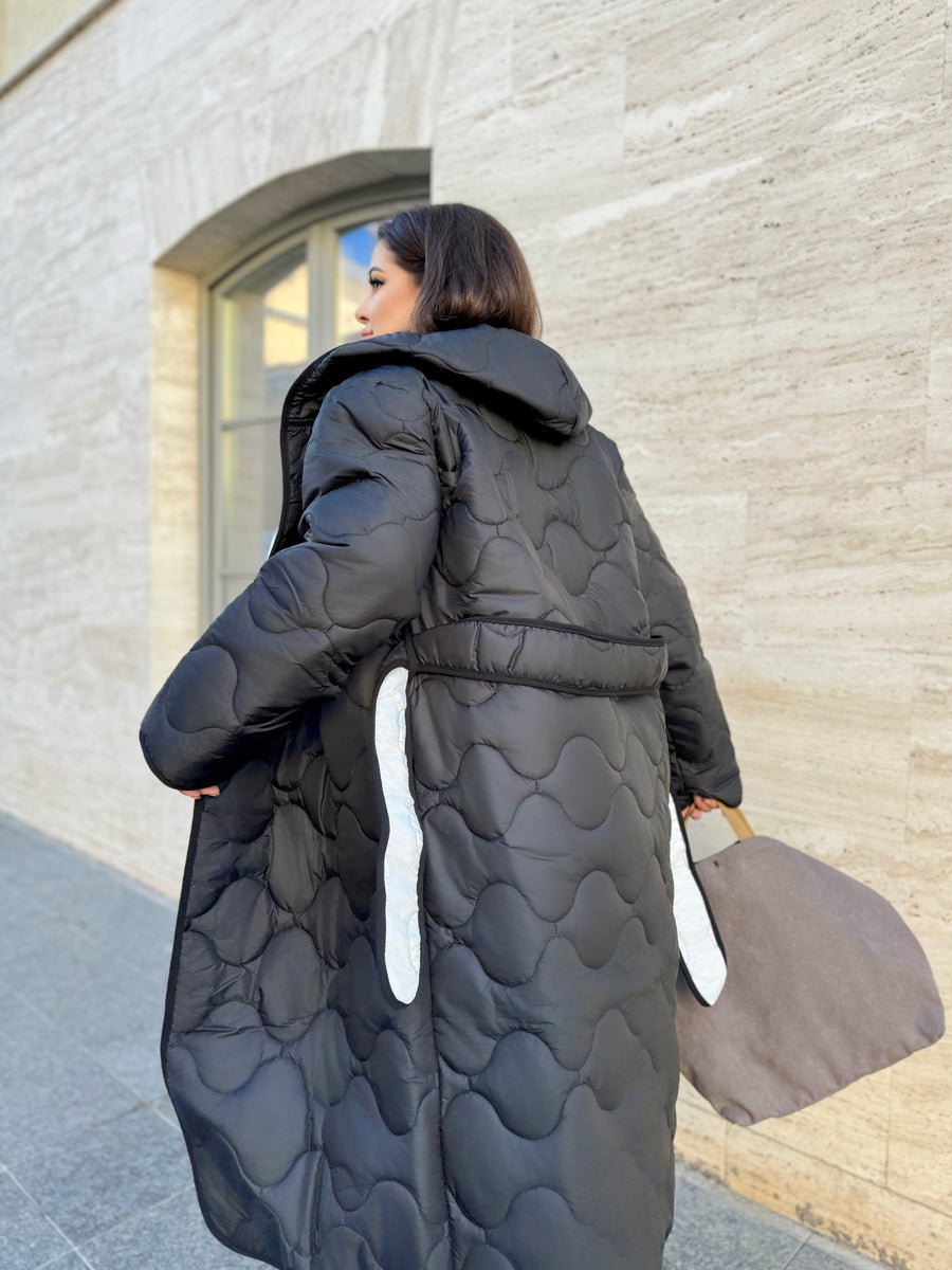 Puffer coat with an overlap - Twiggy Shop