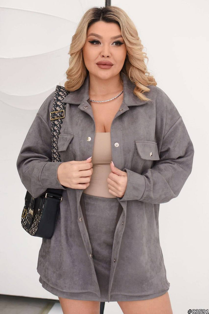 Velour set with shorts-skirt  - Twiggy Shop