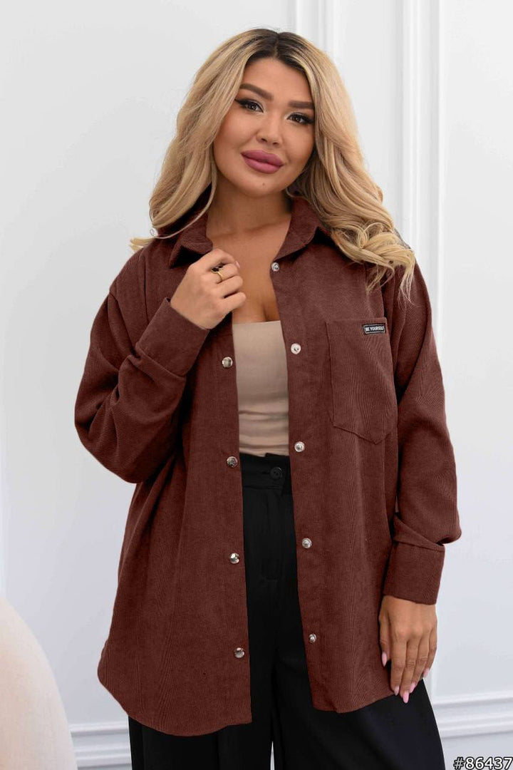 Corduroy velvet shirt  - Twiggy Shop