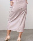 Midi skirt made of faux leather  - Twiggy Shop