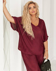 Structured fabric set  EU082025 с polyester и spandex, показан на изображението.