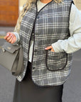 Checkered vest  - Twiggy Shop
