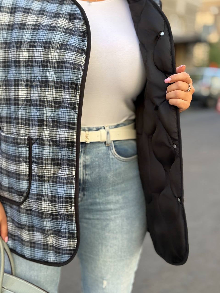 Checkered vest  - Twiggy Shop