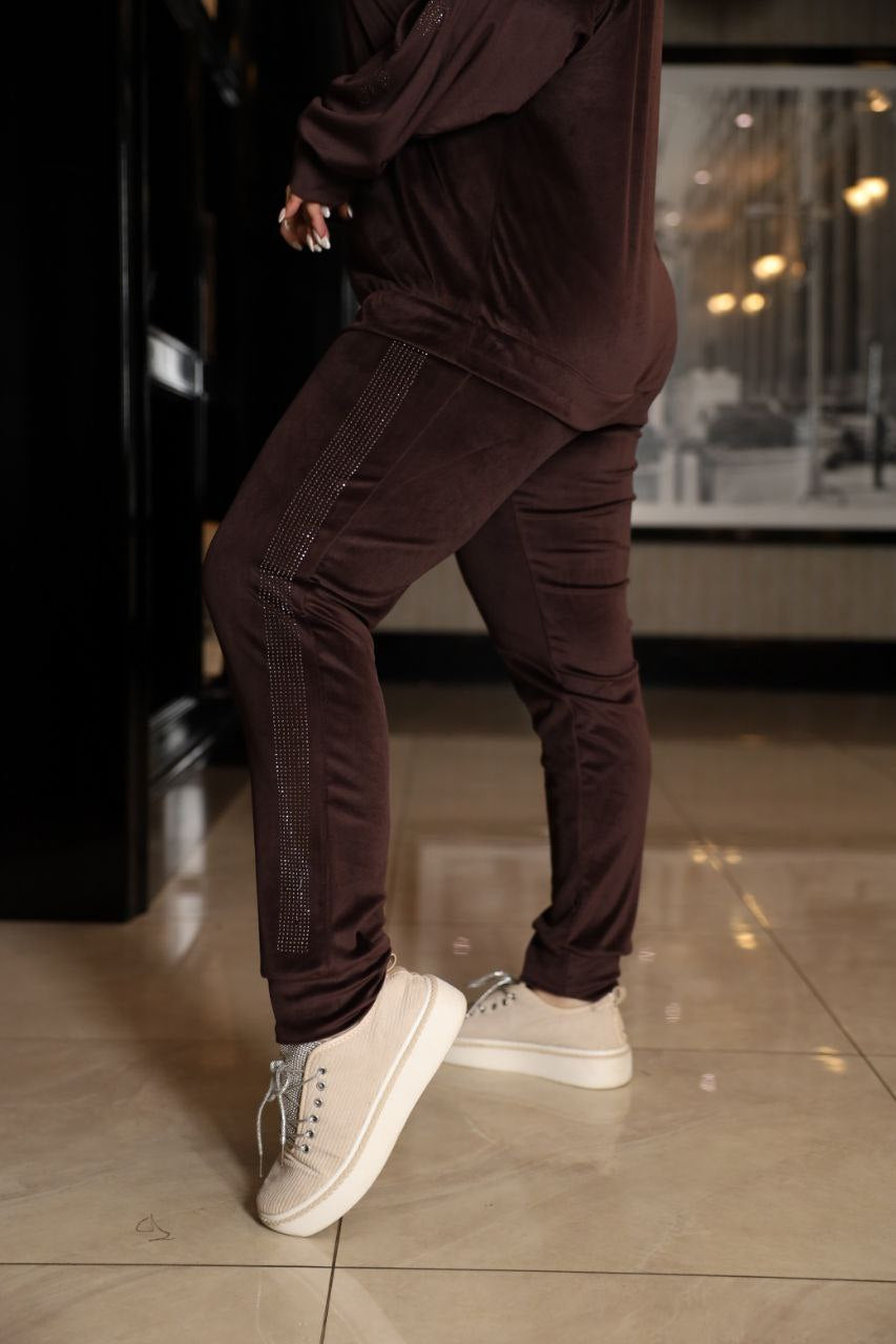 Velvet set with a zipper  - Twiggy Shop