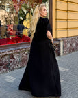 Long crepe dress