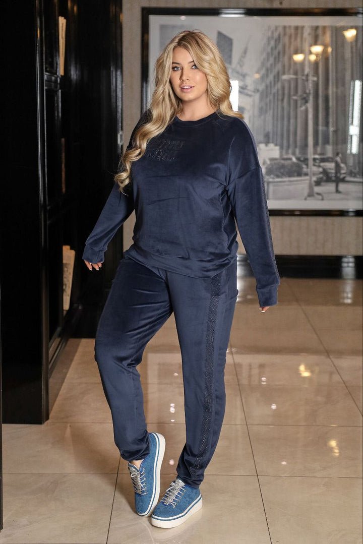 Velvet set with stones  - Twiggy Shop