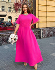 Long crepe dress