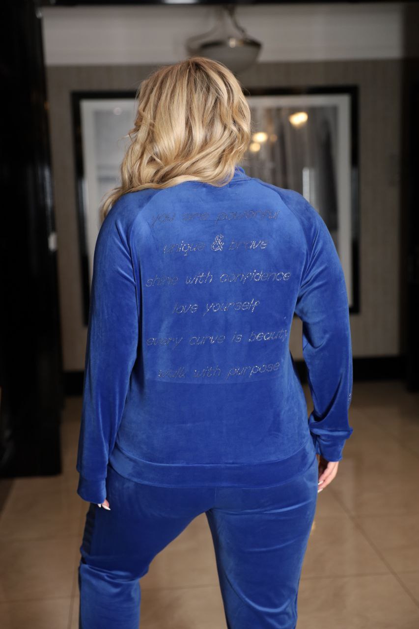 Velvet set with a zipper  - Twiggy Shop