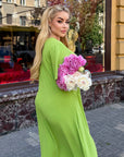 Long crepe dress
