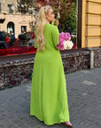 Long crepe dress