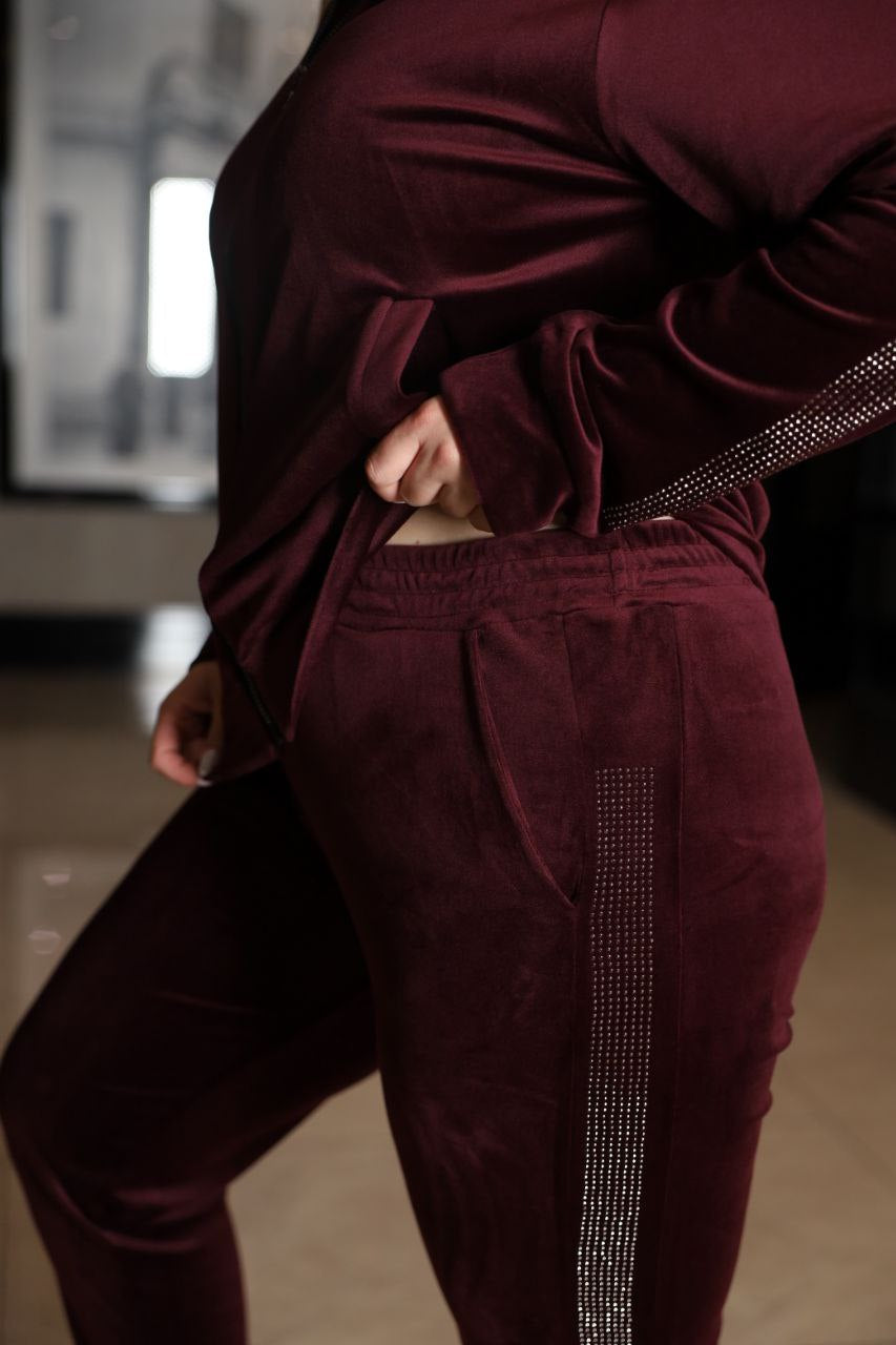 Velvet set with a zipper  - Twiggy Shop