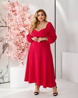 Dress with voluminous sleeves