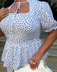 Long Dress with Detachable Peplum Belt