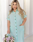 Short muslin shirt dress