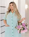 Short muslin shirt dress