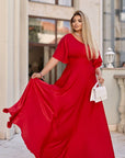 Robe longue en soie