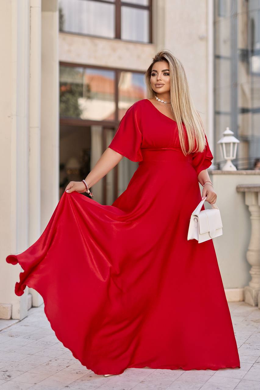 Robe longue en soie