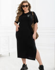 Midi dress with a chain - Twiggy Shop