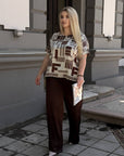 Printed blouse set