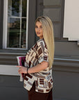 Printed blouse set