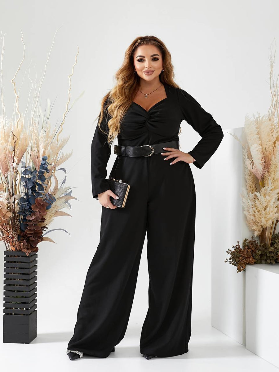 Jumpsuit with a belt - Twiggy Shop