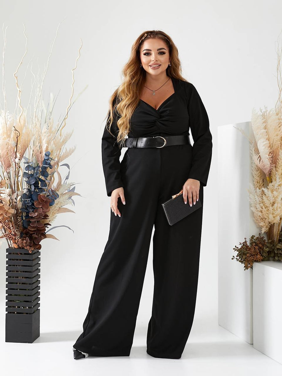 Jumpsuit with a belt - Twiggy Shop