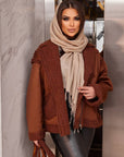 Short eco-suede coat - Twiggy Shop